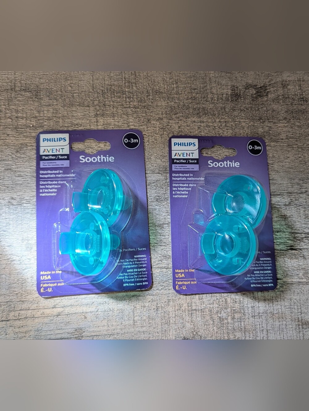 Brand New in Box Philips Avent Soothie Pacifiers (Two 2-packs)